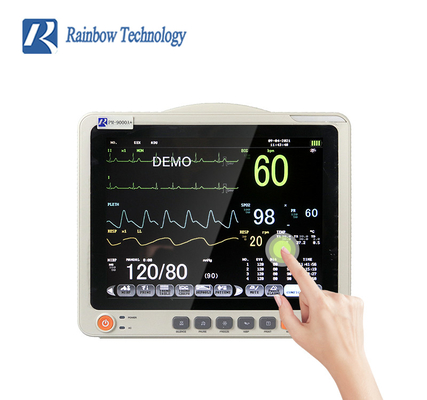 12,1-calowy ekran LCD 6 parametrów Monitor pacjenta z mobilnym opcjonalnym ekranem dotykowym