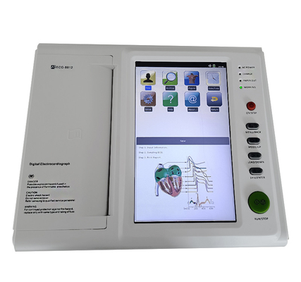 Szpital 12 Kanał EKG Maszyna EKG-8812 Ekran dotykowy 12 Elektrocardiografia