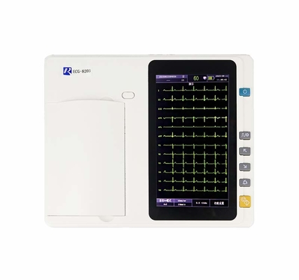 Cyfrowy 3-kanałowy 7-calowy kolorowy ekran Medyczny elektrokardiogram EKG