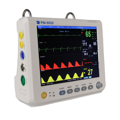 8-calowy kolorowy monitor TFT LCD wieloparametrowy monitor pacjenta 5 odprowadzeń EKG dla OIOM-u CCU LUB