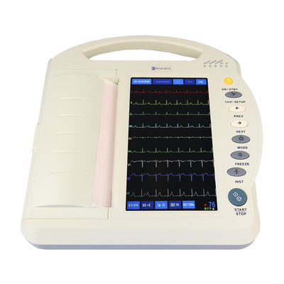 10,1 cala, kolorowa, medyczna maszyna EKG LCD z jednoczesnym pozyskiwaniem 12 odprowadzeń
