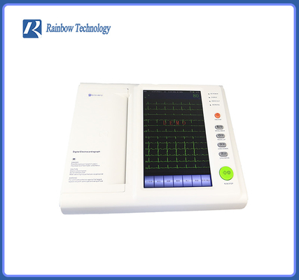 Obsługa dotykowa Medyczna maszyna EKG Ukryty uchwyt Wbudowana drukarka termiczna