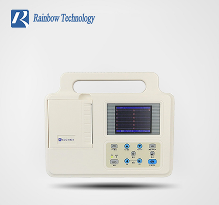 Badanie fizyczne Ręczna 3-kanałowa maszyna EKG OEM Zaawansowane urządzenie medyczne ECG-8803