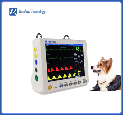 Instrumenty medyczne Monitor pacjenta weterynaryjnego z alarmem dźwiękowym / widocznym