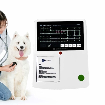 Ręczny 12 odprowadzeń 3-kanałowa maszyna EKG weterynaryjna do szpitala dla zwierząt