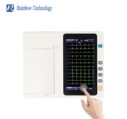 Przenośny 6-kanałowy monitor EKG, analizator ekranu dotykowego
