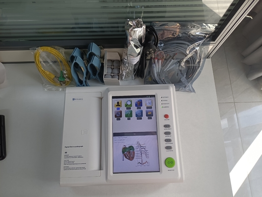 Medyczny 12 Ołów Przenośny 10 cali Ekran dotykowy 6 Kanał Wsparcie Ekg Monitor