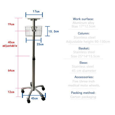 Dobry jakość mobilny wózek z stołem dla pacjenta monitor szpital medyczny