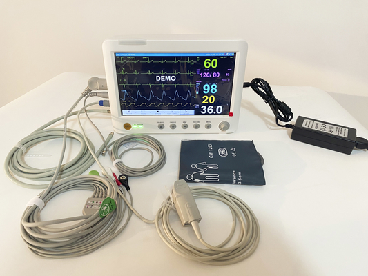 10.1 cali Przenośny aparat EKG Witalne oznaki Monitor pacjenta do użytku szpitalnego