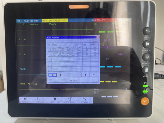 8-calowy monitor LCD z wieloparametrami dla pacjentów w szpitalu