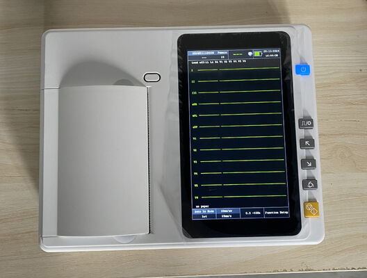 6-kanałowy 7-calowy ekran LCD Ręczne urządzenie medyczne EKG/EKG z źródłem zasilania dla szpitali