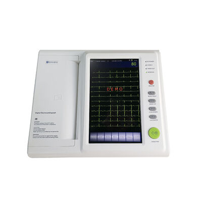 Drukarka elektrokardiograficzna medyczna Oprogramowanie ekranu dotykowego Laptop z kanałami prowadzi EKG Źródło zasilania Materiał elektryczny