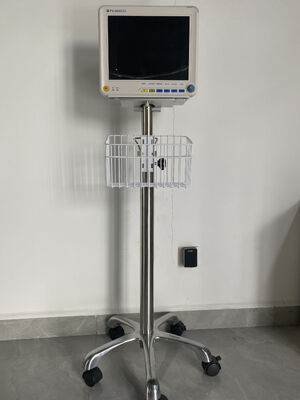 12.1 cali kolorowy wyświetlacz LCD z wieloparametrowym monitorem pacjenta z parametrami EKG/HR/RESP/SPO2/NIBP/Temp oraz montażem na wózku/przyczepie ściennym