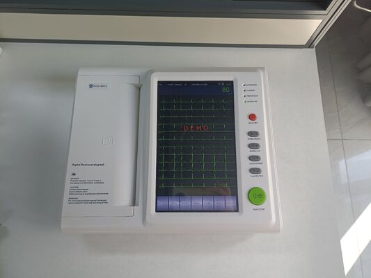 Maszyna EKG 12-kanałowy przenośny monitor EKG z 10,2" kolorowym ekranem dotykowym i wbudowaną baterią