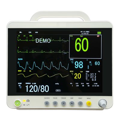 Wieloparametrowy elektryczny monitor pacjenta, sprzęt medyczny do kliniki, wykonany z wytrzymałego tworzywa sztucznego